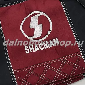 Чехол - сиденье аликанте SHACMAN (SH01) ( 2 сидения с 2 подгол.) черно-красный