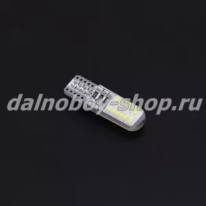 Лампочка габаритная без/цок "СИЛИКОН" 24SMD CANBUS белая 24v (по 10 шт)