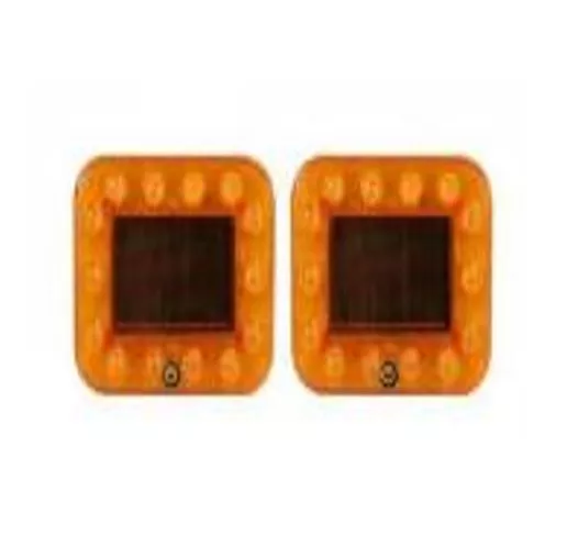 Маяк импульсный LED (желтый) на солнечной батарее ( 2шт в комплекте) прямоугольный