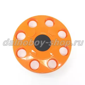 Колпак колеса передний пластик 19,5 СТУПИЧНЫЙ ЗАКРЫТЫЙ 8 шпилек / оранжевый