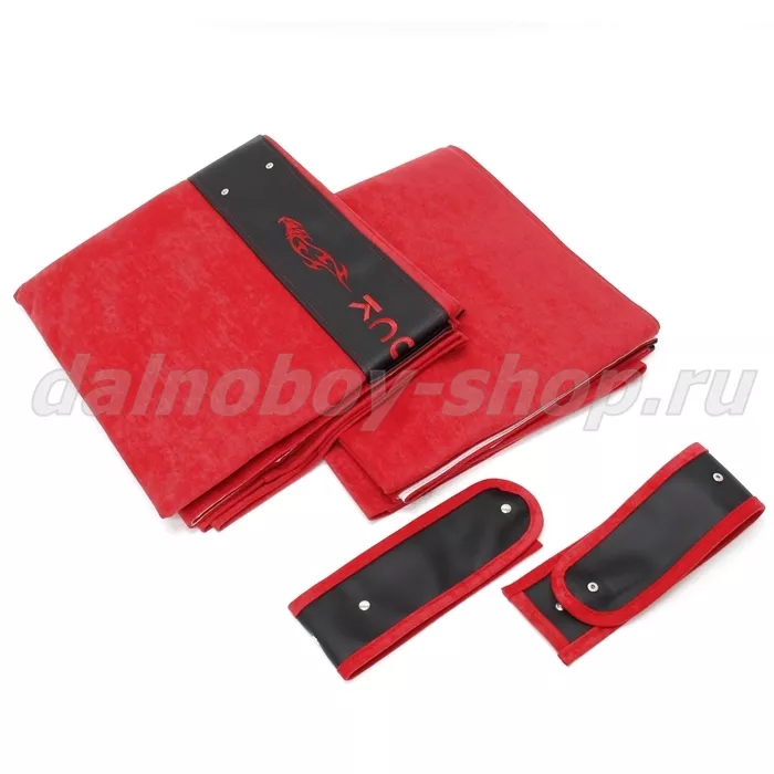 Шторы спальника TRUCK 1.2*1.5 красная алоба + черная кожа