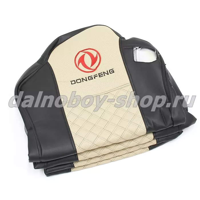 Чехол - сиденье / иск.кожа /PREMIUM / DONGFENG / Черн+Беж