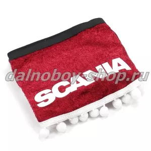 Ламбрекен лоб.+ шторка боковая 2.2м SCANIA красный