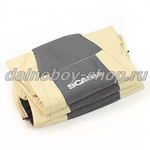 Чехол - сиденье Польша велюр - иск. кожа SCANIA (2004-2014) 5 серия (2 ремня)(2 выс.сид.) сер-беж