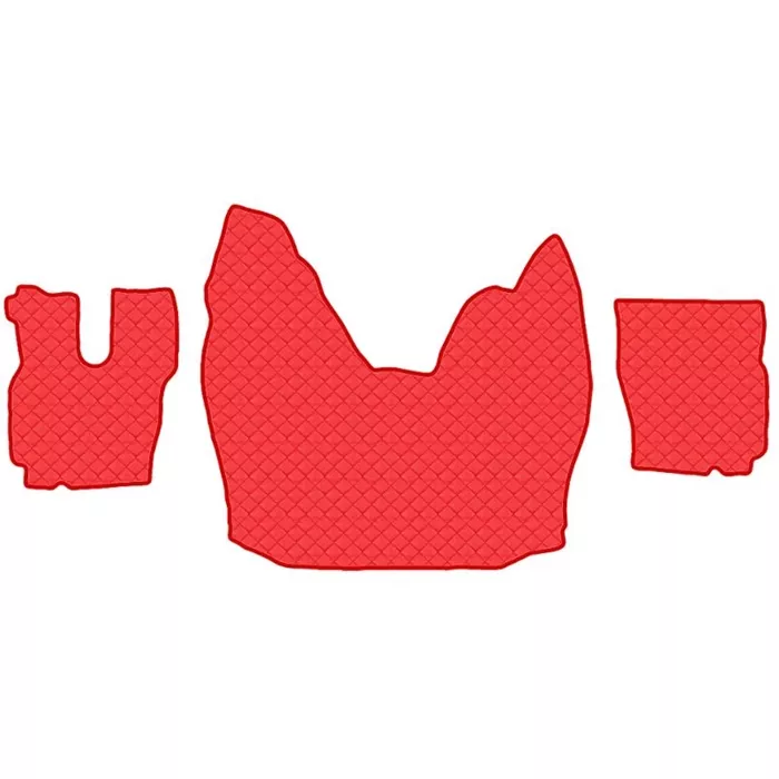 Коврик кож.зам. под ноги VOLVO FMX 410 (автомат) /красный