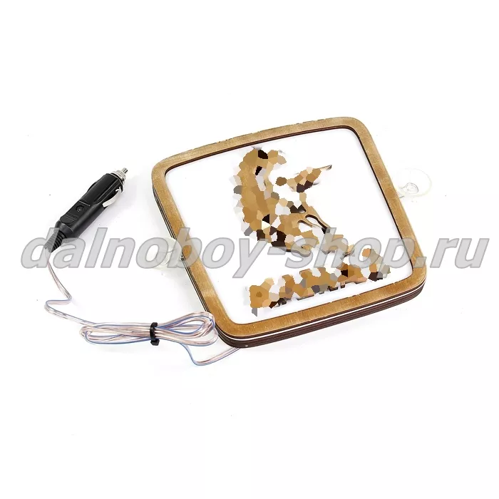 Табличка светящаяся  KMZ ЛОГОТИП  деревянный  диодный  24v