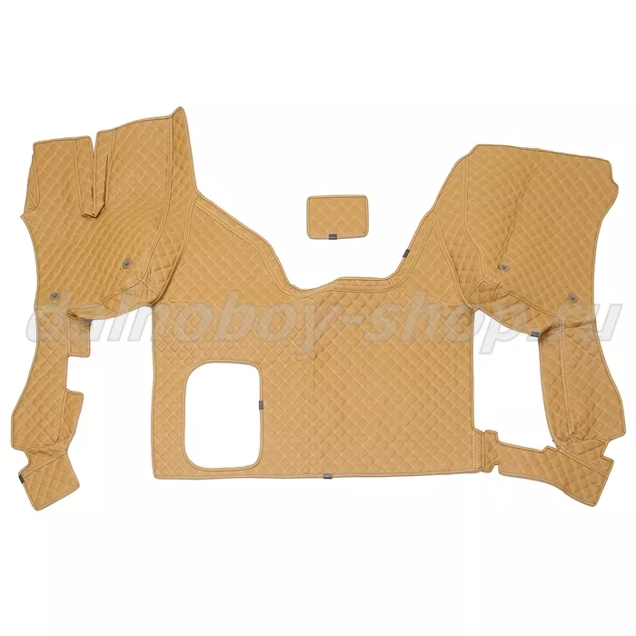 Коврик кож.зам. 3D под ноги DongFeng GX 2х нитка фокс кожа/нить бежевая