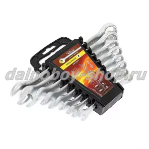 Набор ключей комбинированных 8 шт / размер 8-19 / хром-ванадий