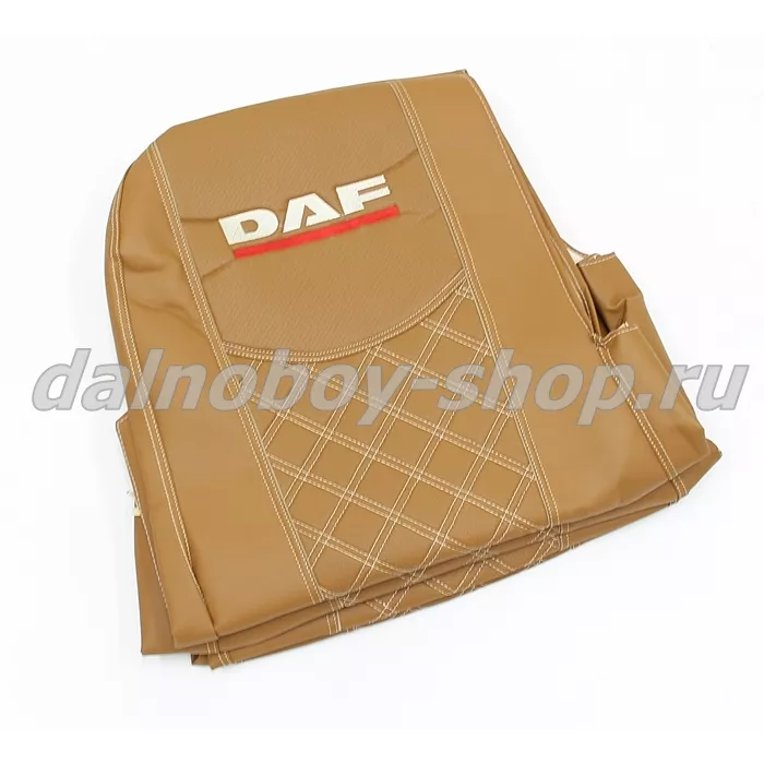 Чехол - сиденье / иск.кожа /PREMIUM / DAF XF -105/106 от 2012г (2 ремня)(2выс.сид.) / Фокс+Фокс