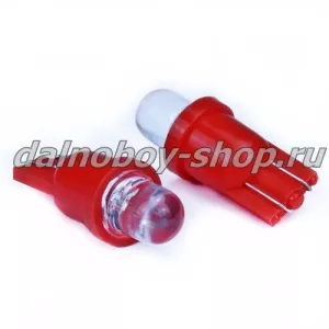 Лампочка габаритная без/цок "ТОЧЕЧНАЯ" (2858) красная 24v (по 10 шт)