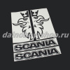 Наклейка на боковые окна 45*33 "SCANIA" ( комплект 2шт.) цвет черный