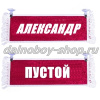 Вымпел "Пустой - АЛЕКСАНДР" 10*25 см красный