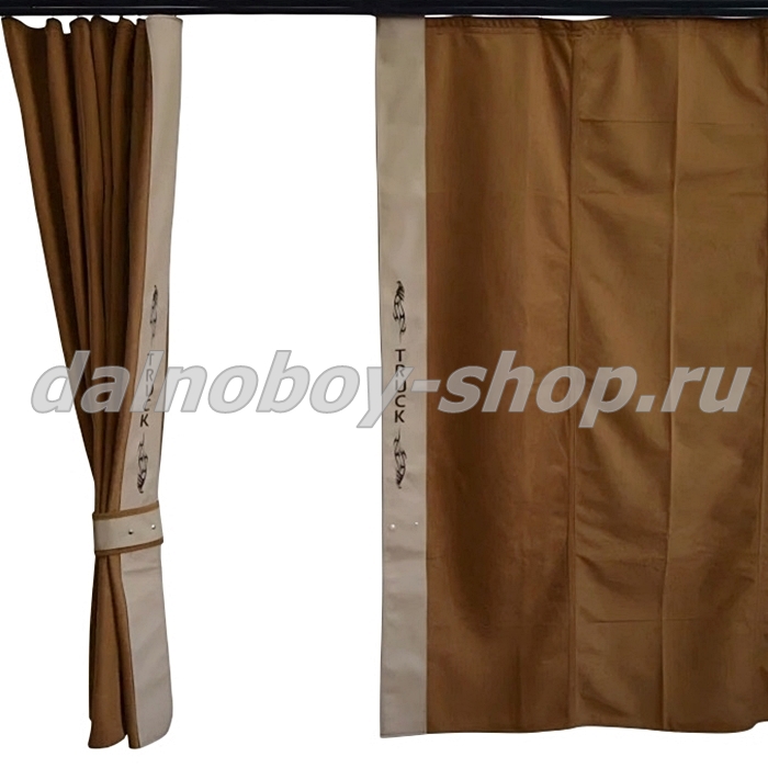 Шторы спальника TRUCK 1.2*1.5 коричневая алоба + бежевая кожа