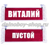 Вымпел "Пустой - ВИТАЛИЙ" 10*25 см красный