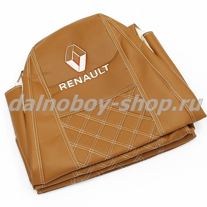 Чехол - сиденье / иск.кожа /PREMIUM / RENAULT PREMIUM/MAGNUM 2002-2013г (2 выс.сид) фокс+фокс