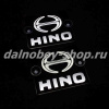 Табличка светящаяся черная 13/15 см. HINO бел/бел 24v (2шт) двойная