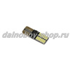 Лампочка габаритная без/цок  T10-4014-24LEDS-PCB- безполярн  белая 24v (по 10 шт)