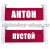 Вымпел "Пустой - АНТОН" 10*25 см красный