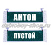 Вымпел "Пустой - АНТОН" 10*25 см зеленый