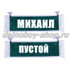 Вымпел "Пустой - МИХАИЛ" 10*25 см зеленый