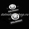 Табличка светящаяся черная 13/15 см. DALNOBOY бел/бел 24v (2шт) двойная