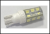 Лампочка габаритная без/цок  T10-2835-24SMD--силикон белая 24v (по 10шт)