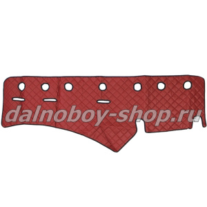 Коврик на панель эко/кожа (стёганые) SCANIA от 2009г.. (бордо) Польша