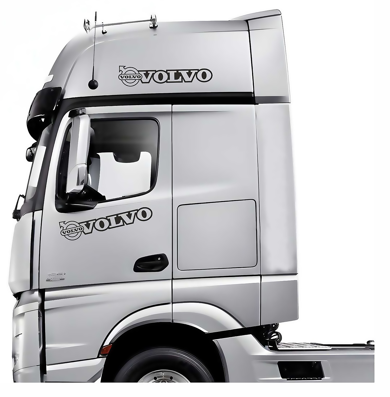 Наклейка (вырезанная) 14*66 "VOLVO" ( комплект 2шт.) цвет белый