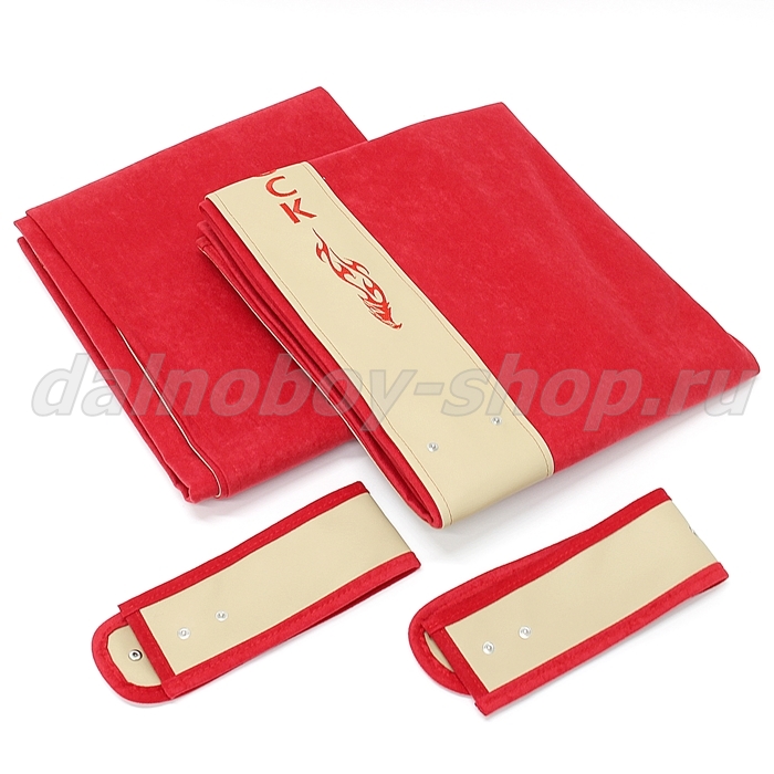 Шторы спальника TRUCK 1.2*1.5 красная алоба + бежевая кожа