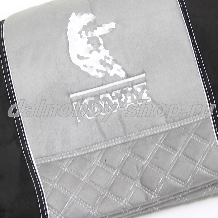 Чехол - сиденье аликанте KMZ EURO 4-5 / ГРАМЕР / (2 сид.1 ремень) / черно+серый 