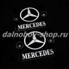 Табличка светящаяся черная 13/15 см. MERCEDES бел/бел 24v (2шт) двойная