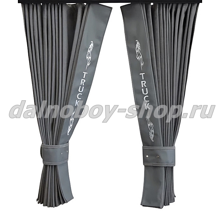 Шторы спальника TRUCK 1.2*1.5 серая алоба + серая кожа