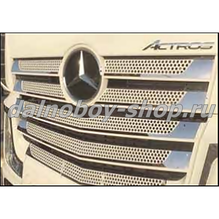 Накладки INOX  на решетку радиатора MB.ACTROS 1845 MP4 - MP5  (ME205)