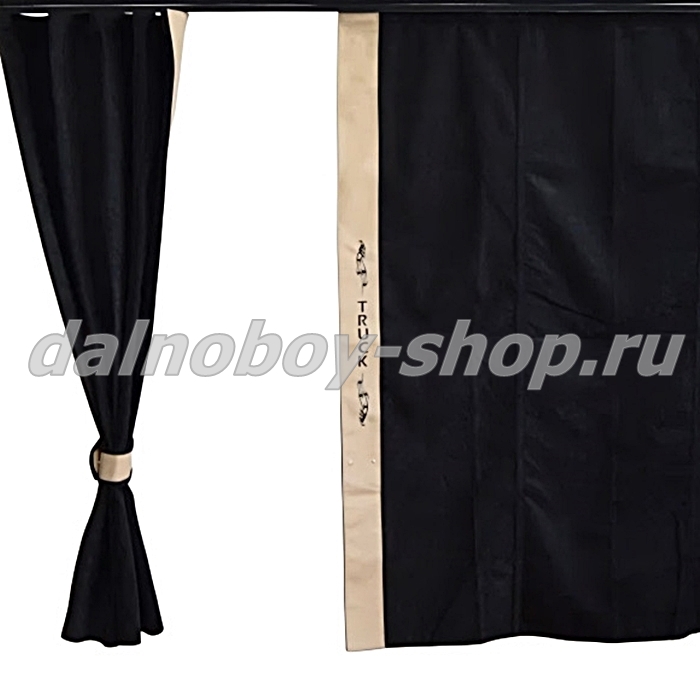 Шторы спальника TRUCK 1.2*1.5 черная алоба + бежевая кожа