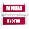 Вымпел "Пустой - МИША" 10*25 см красный