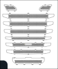 Накладки INOX  на решетку радиатора SCANIA широкая кабина 2010-2013