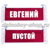 Вымпел "Пустой - ЕВГЕНИЙ" 10*25 см красный