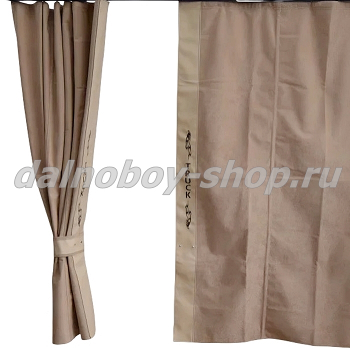 Шторы спальника TRUCK 1.2*1.5 бежевая алоба + бежевая кожа