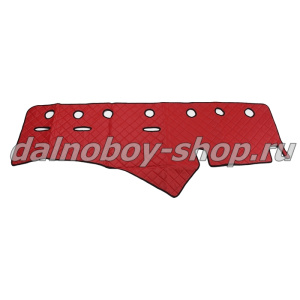 Коврик на панель эко/кожа (стёганые) SCANIA от 2009г.. (красный) Польша