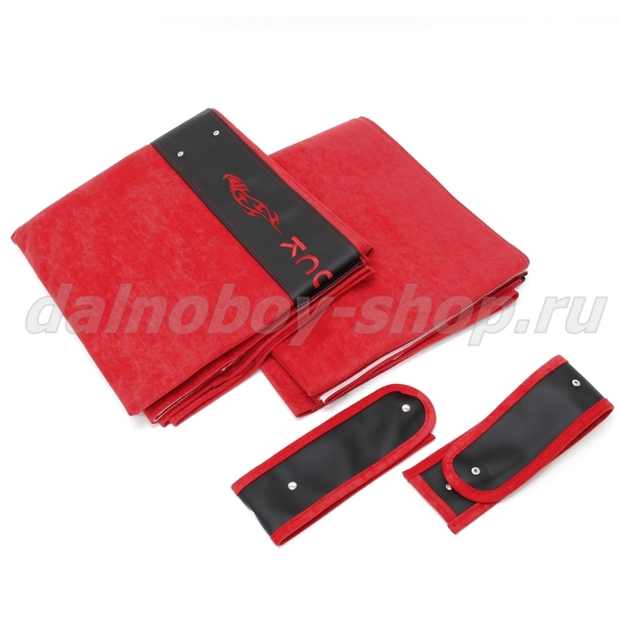 Шторы спальника TRUCK 1.2*1.5 красная алоба + черная кожа