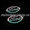 Табличка светящаяся черная 13/15 см. FORD бел/зел 12v (2шт) двойная