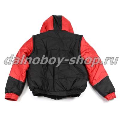 Куртка мужская утепленная с капюшон. (комбинир.) БЕЗ НАДПИСИ 54 красно-черная.