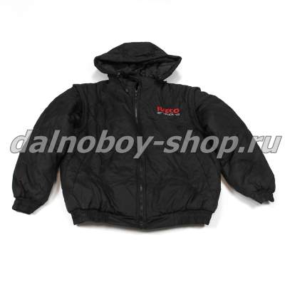 Куртка мужская утепленная с капюшон. IVECO 48-50 черная.
