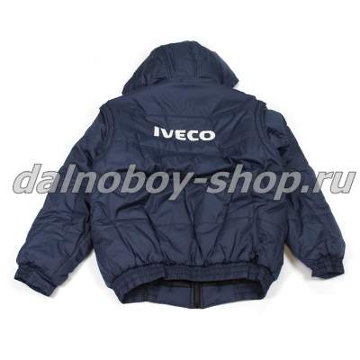 Куртка мужская утепленная с капюшон. IVECO 50-52 синяя.