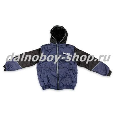 Куртка мужская утепленная с капюшон. (комбинир.) IVECO 56 сине-черная.