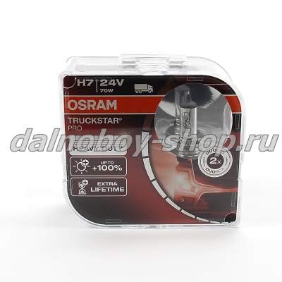Лампочка галогеновая "OSRAM" H7 70W 24v Truckstar Pro Duobox