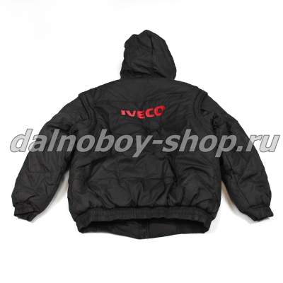 Куртка мужская утепленная с капюшон. IVECO 62 черная