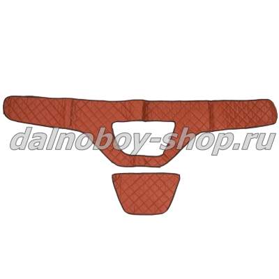 Коврик на панель эко/кожа (стёганые) DAF-106 (коричневый) Польша