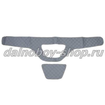 Коврик на панель эко/кожа (стёганые) DAF-106 (серый) Польша