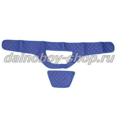 Коврик на панель эко/кожа (стёганые) DAF-106 (синий) Польша